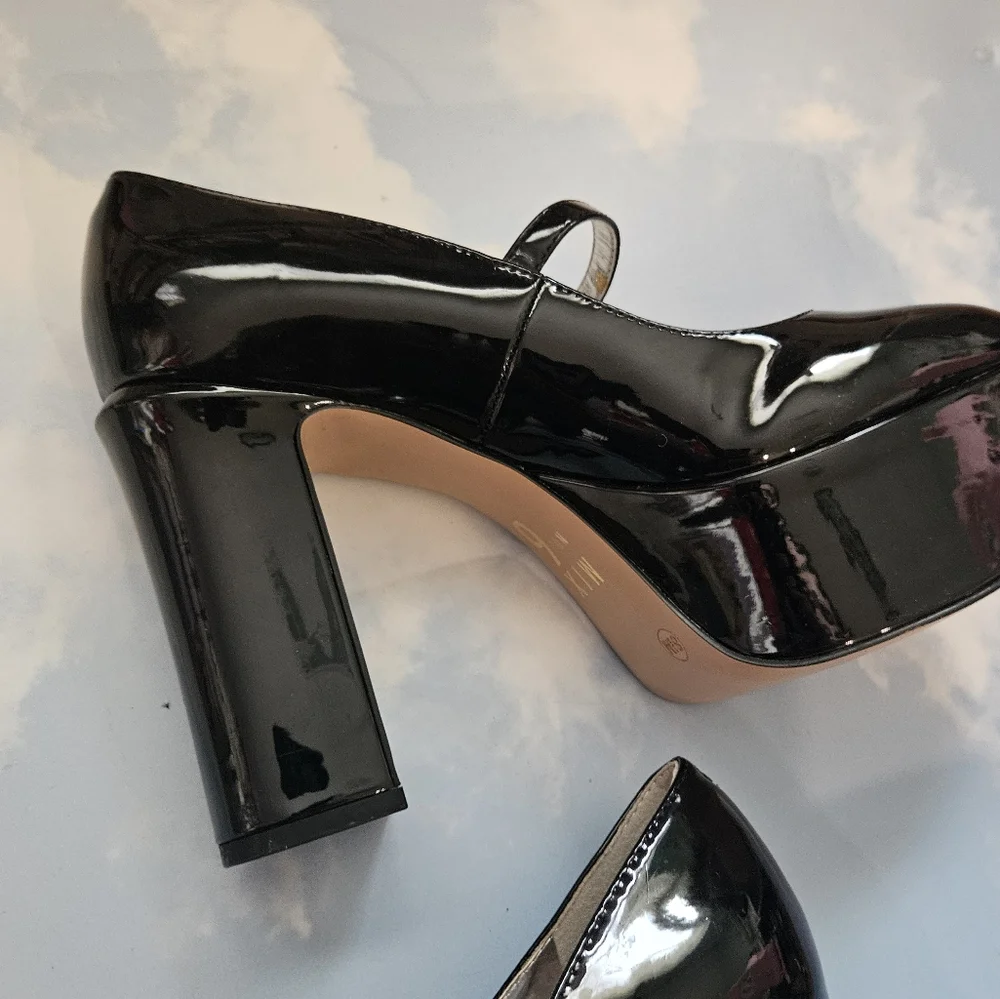 Mix No. 6 Black Platform Mary Jane Shoes